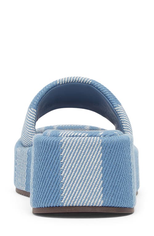 Shop Fendi Flatform Platform Slide Sandal In F1std Bianco Blu Ceruleo
