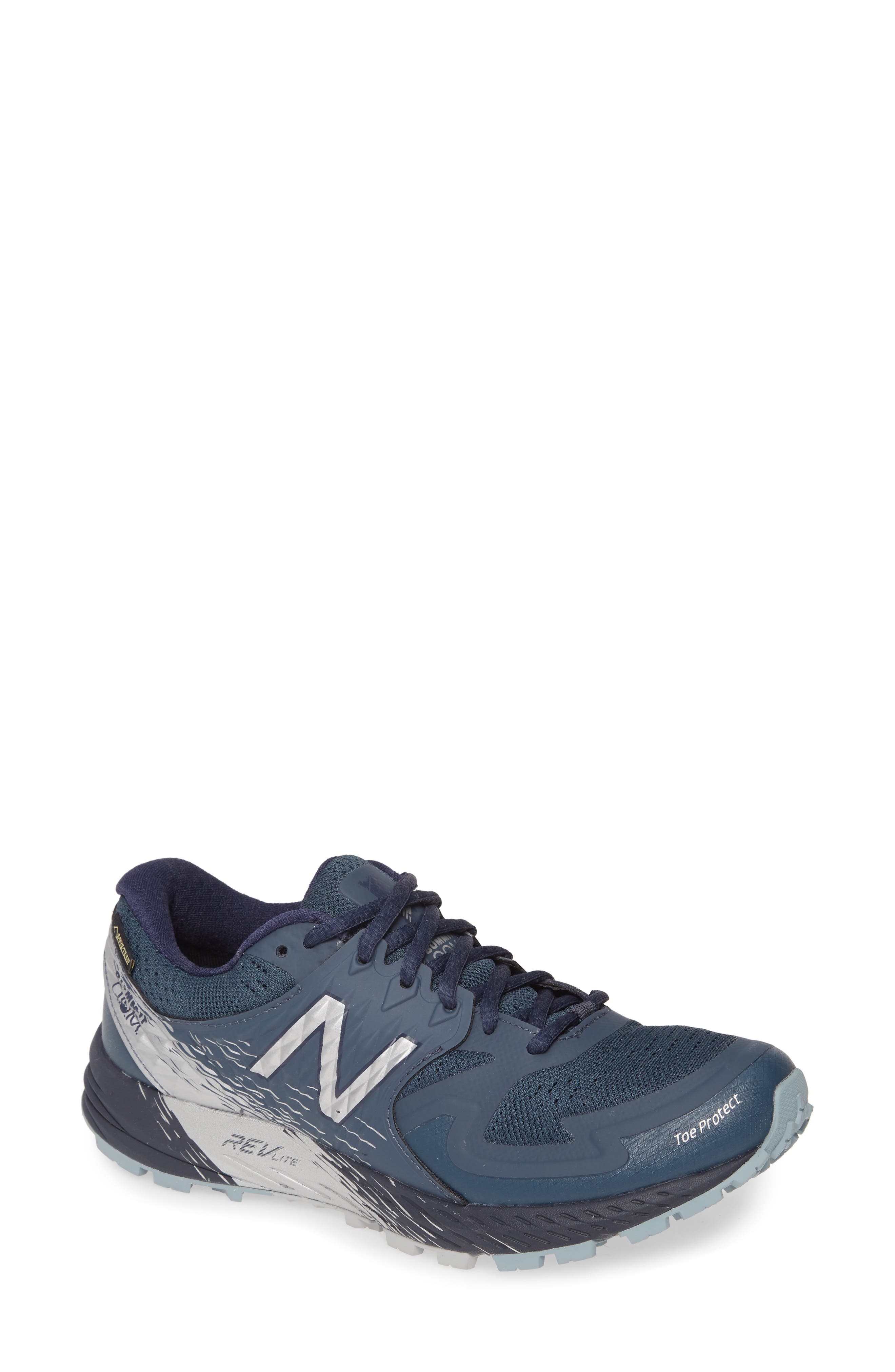 New Balance Summit Q.O.M. Gore-Tex<sup>®</sup> Waterproof Trail Running Shoe, Main, color, 