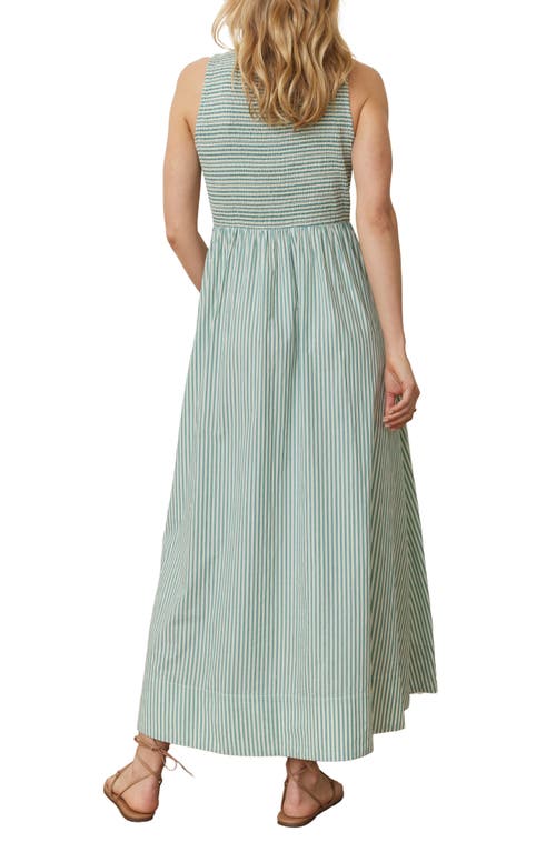 Marine Layer Smocked Sleeveless Dress In Blue