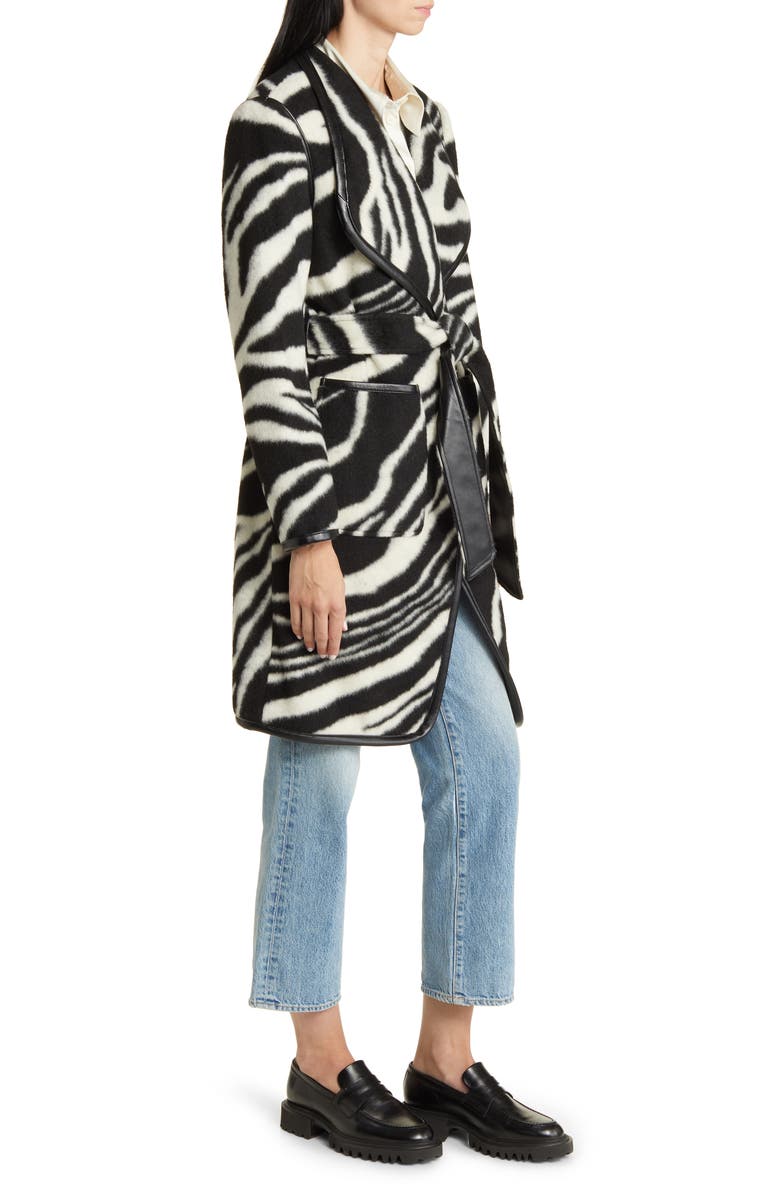 Via Spiga Belted Wrap Coat, Alternate, color, 