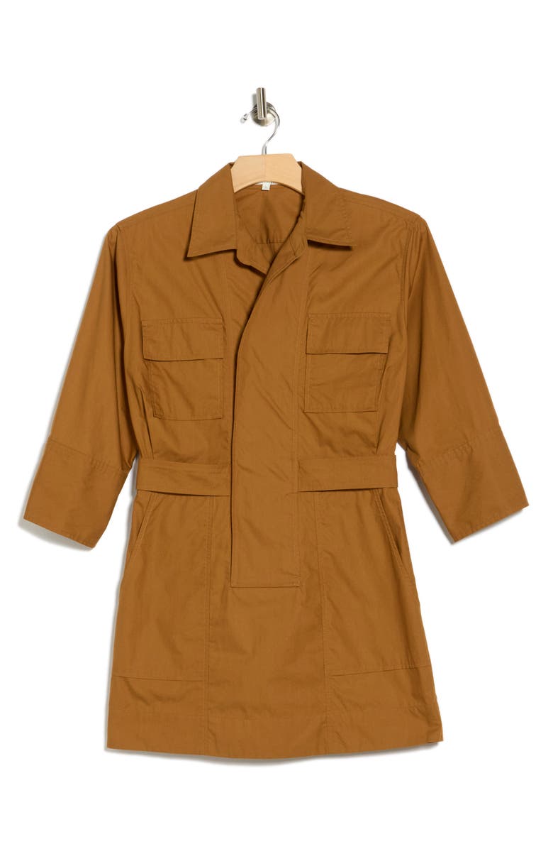 A.L.C. Evan Cotton Shirtdress, Alternate, color, Copper