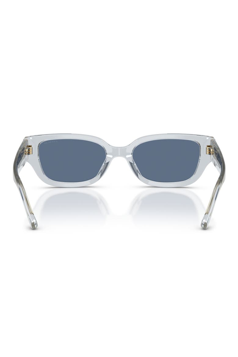 53mm Rectangular Sunglasses, Alternate, color, TRANSPARENT LIGHT BLUE / BLUE
