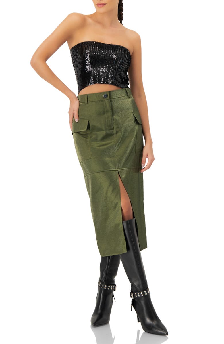 IVONNE Sequin Tube Top, Alternate, color, Black