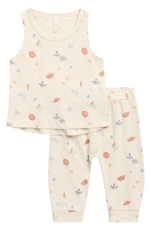 Aquatic Print Tank & Pants Set (Toddler & Little Kid)