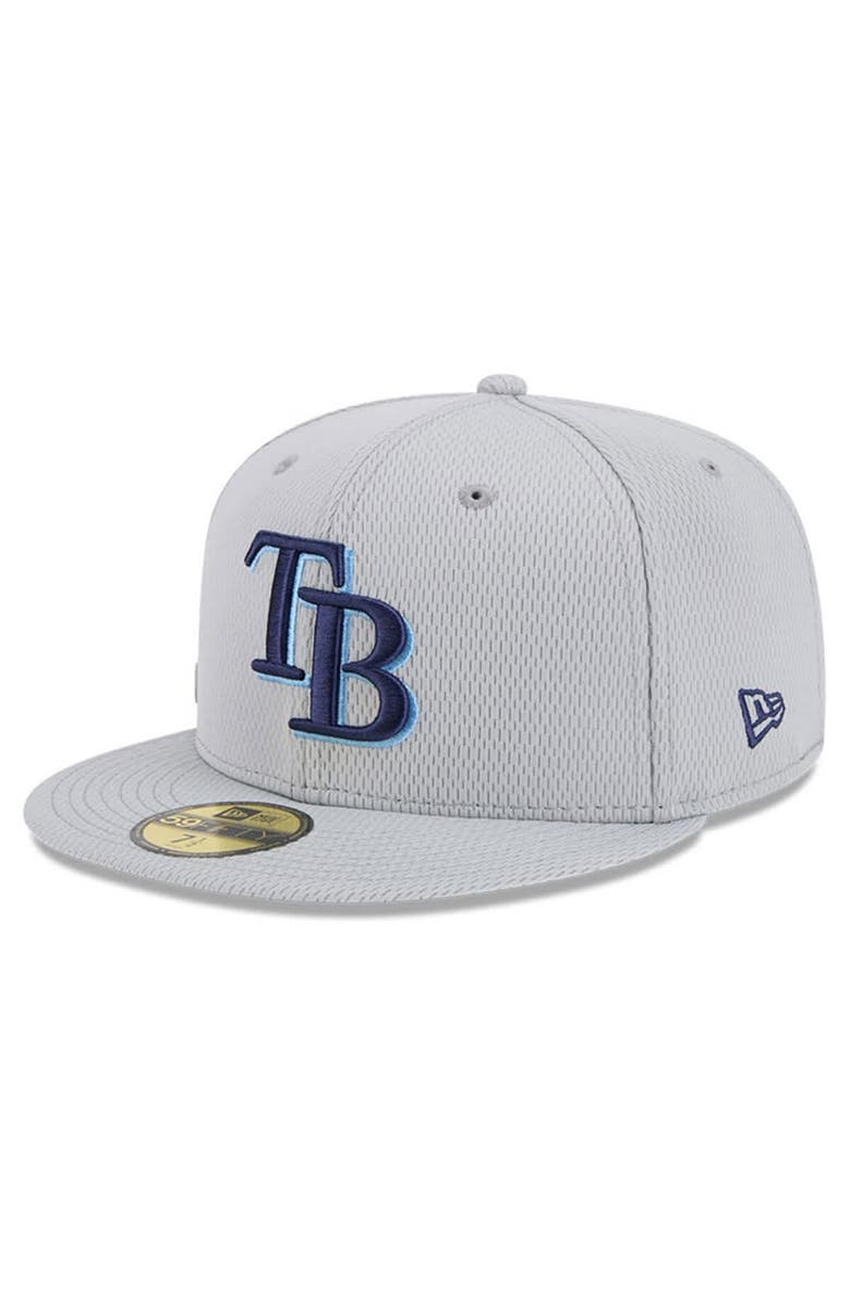 New Era Men's New Era Gray Tampa Bay Rays 2025 MLB Clubhouse 59FIFTY Fitted Hat, Alternate, color, Gray