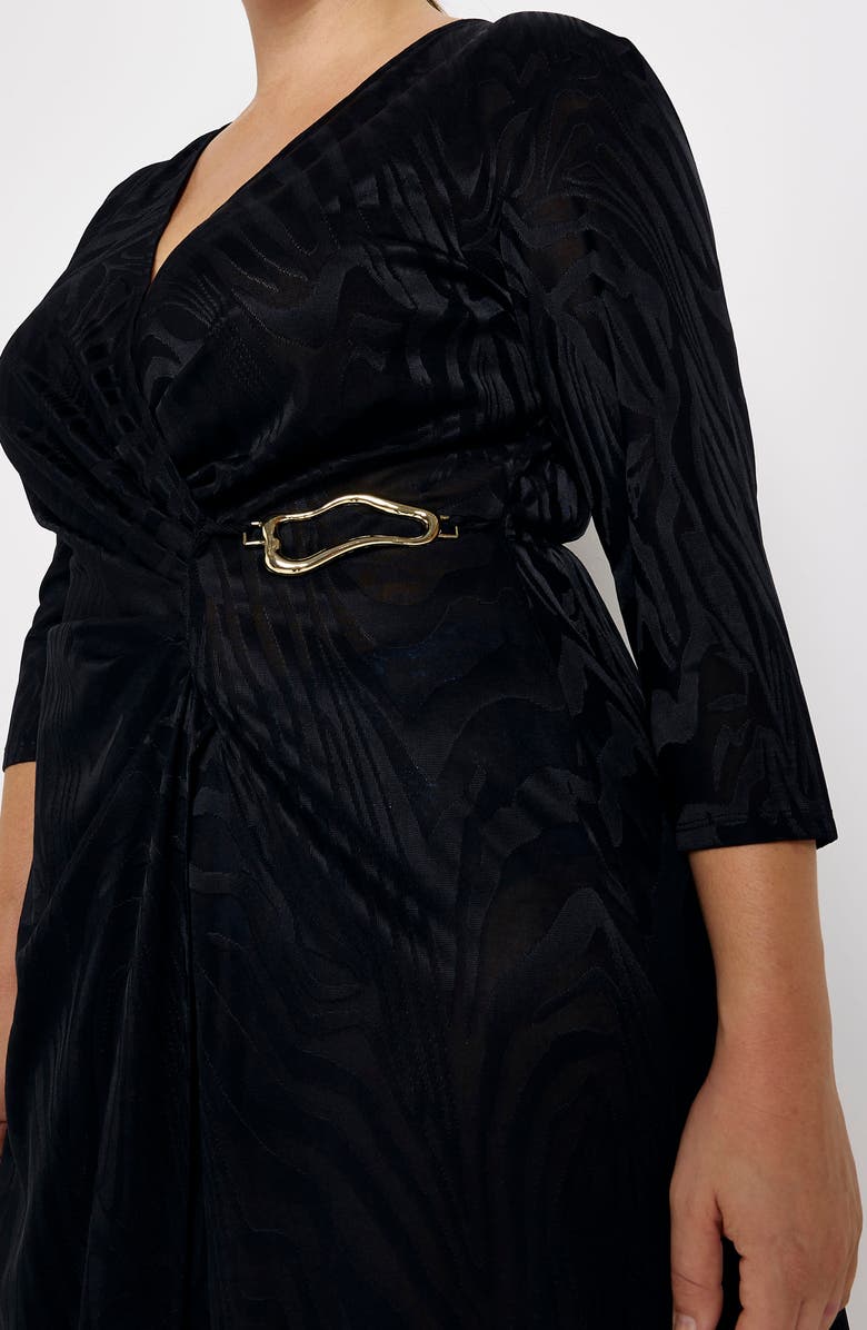 River Island Zebra Print Midi Dress, Alternate, color, 