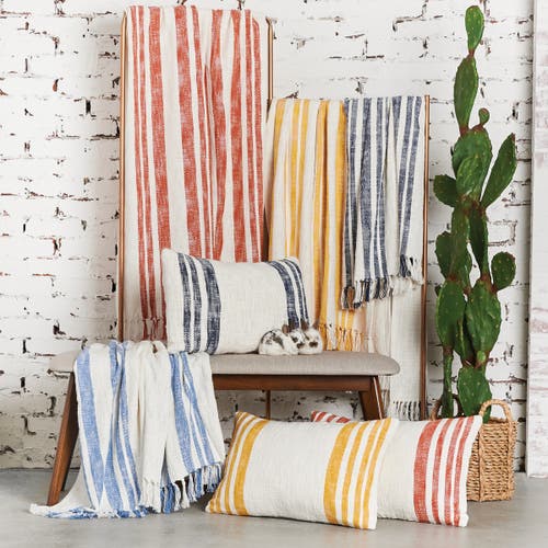 Carol & Frank 50" X 60" Morgan Tasseled Woven Throw In Red