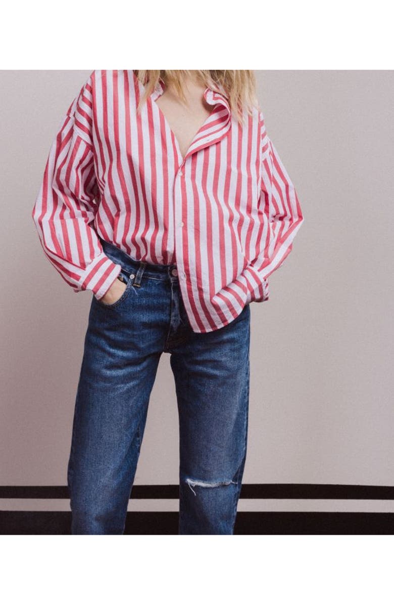 Fortela Juliettej Stone Wash 5-Pocket Denim Trousers, Alternate, color, Blue