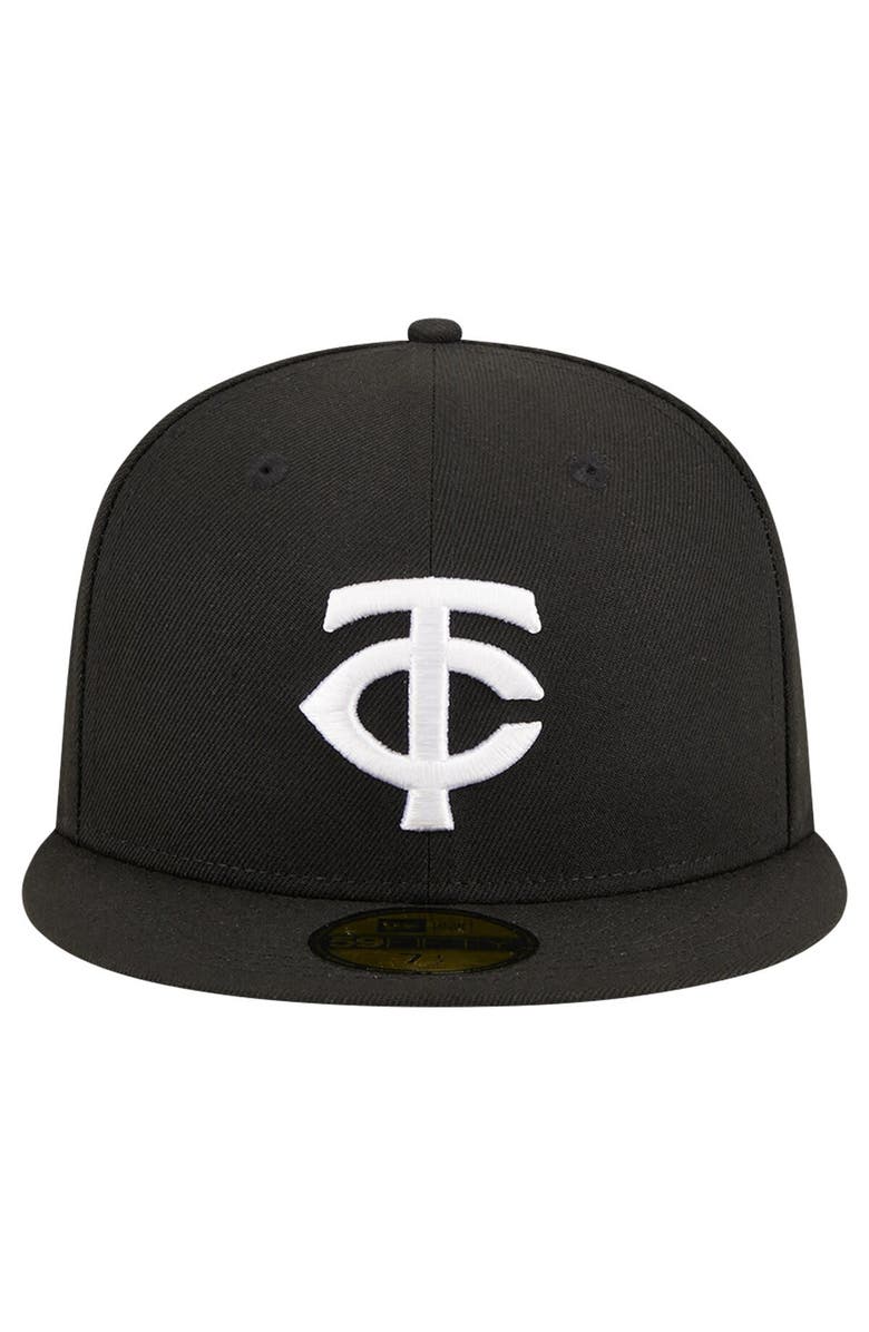 New Era Men's New Era Black Minnesota Twins Logo 59FIFTY Fitted Hat, Alternate, color, 