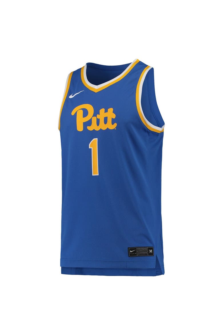 Men's Nike #1 Royal Pitt Panthers Team Replica Basketball Jersey, Alternate, color, Royal