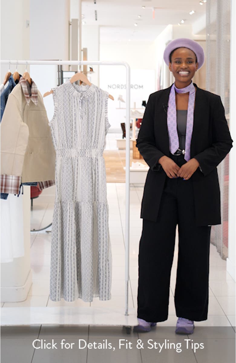 Alessi Embroidered Sleeveless Maxi Dress, sales video thumbnail