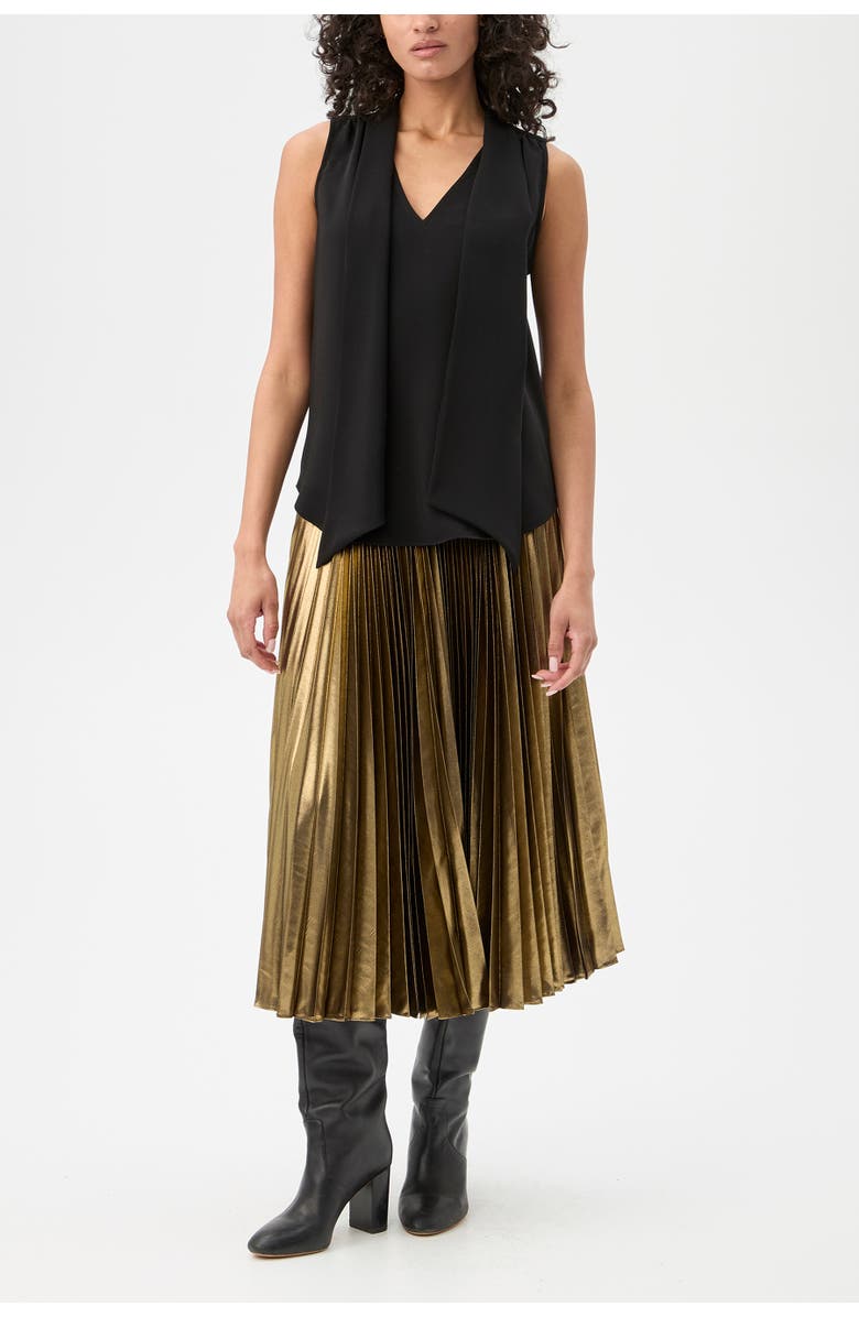 Trina Turk Alora 2 Sleeveless Tie Neck Top, Alternate, color, Black