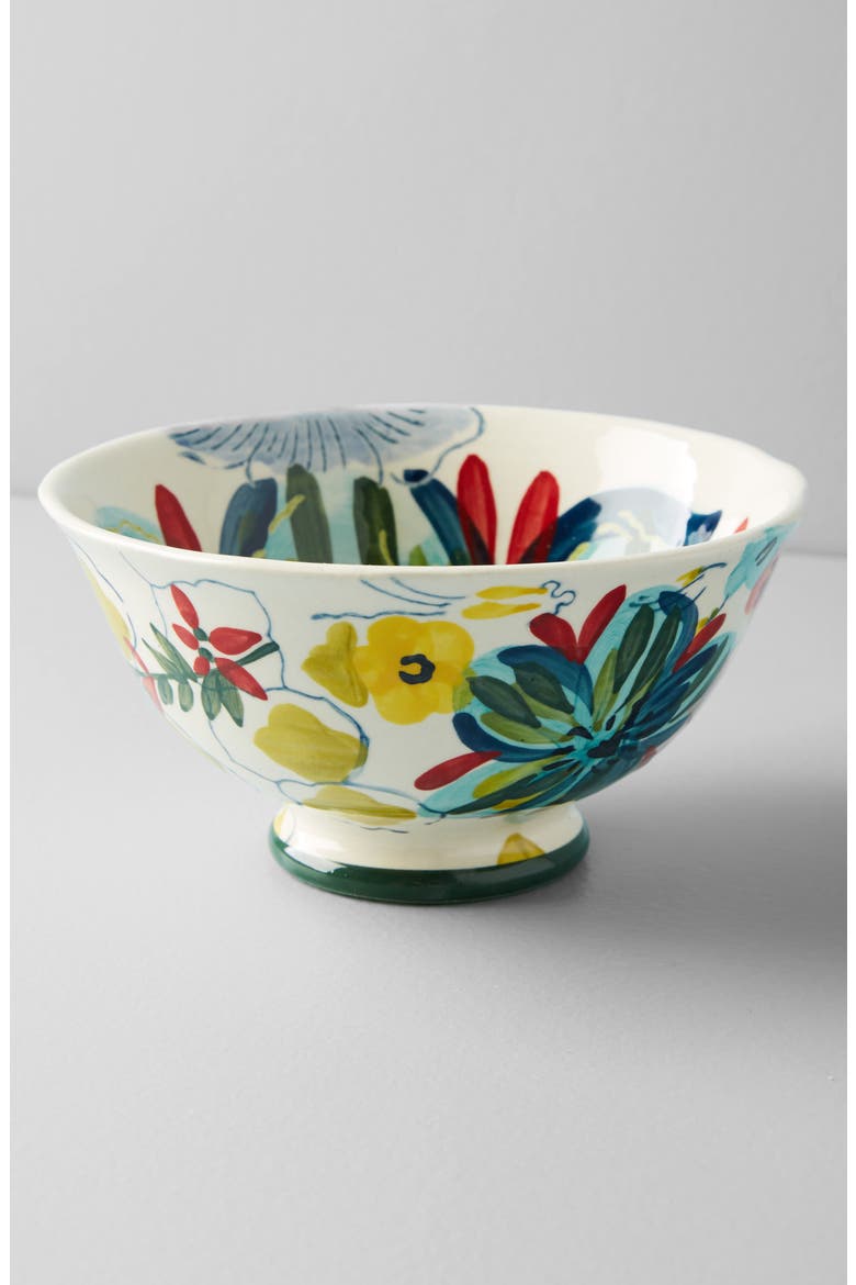 Anthropologie Sissinghurst Castle Stoneware Cereal Bowl, Alternate, color, NAVY MULTI