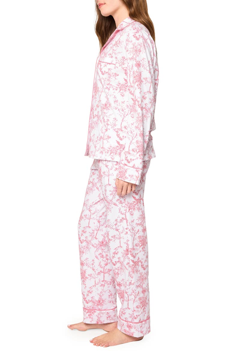 Luxe Pima Cotton Pajamas, Alternate, color, PINK TIMELESS TOILE