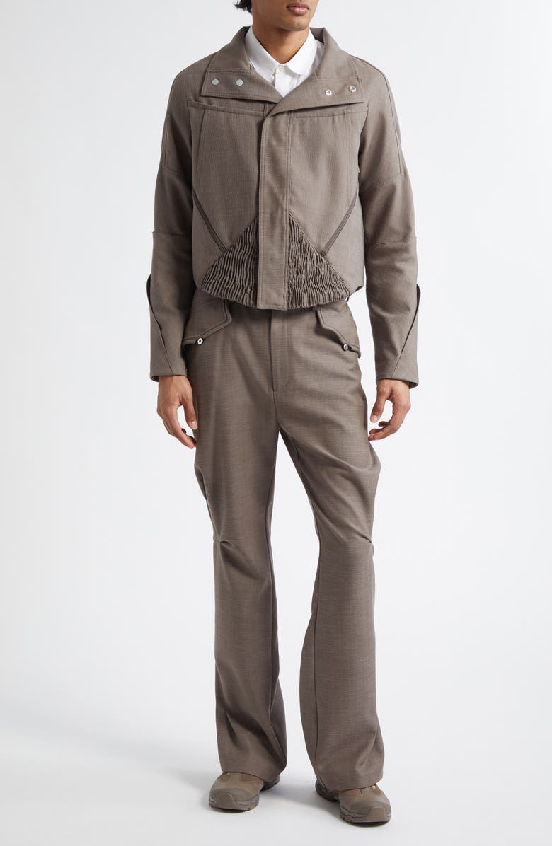 KIKO KOSTADINOV Zafar Herringbone Crop Jacket, Alternate, color, 