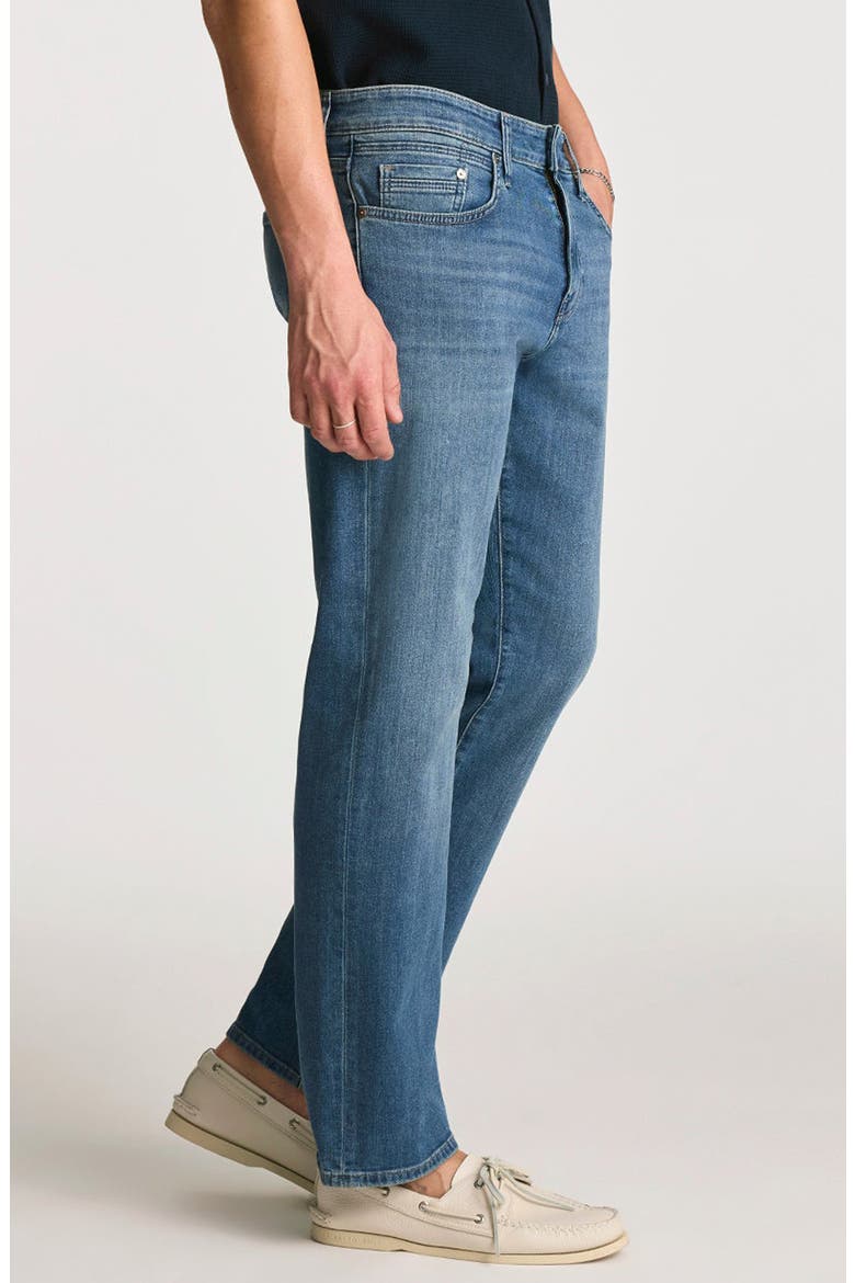 Matt Relaxed Straight Leg Jeans, Alternate, color, MID INDIGO BRUSHED W