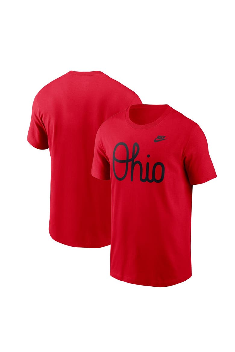 Men's Nike Scarlet Ohio State Buckeyes Vintage Script T-Shirt, Main, color, Scarlet