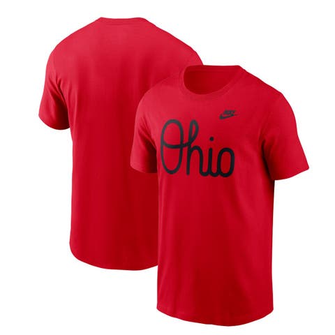 Men's Nike Scarlet Ohio State Buckeyes Vintage Script T-Shirt