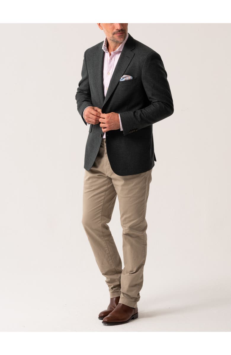 Koy Clothing Classic Wool & Cashmere Blend Blazer, Alternate, color, Olive