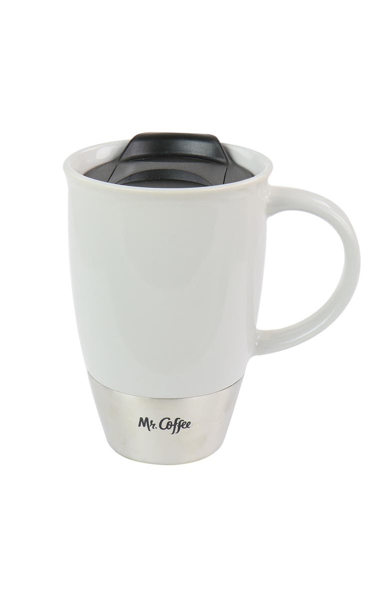 Mr. Coffee Coffee14 oz Stoneware Assorted Travel Mug Set of 3, Alternate, color, Blue