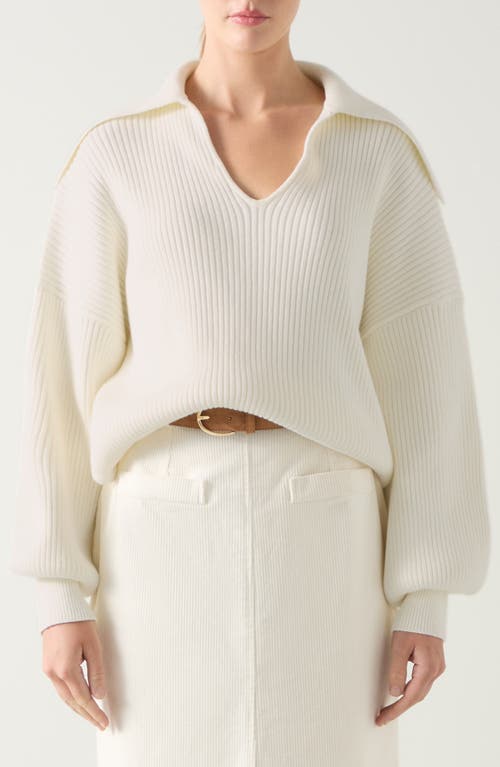 Lk Bennett Polly Oversize Rib Top In White