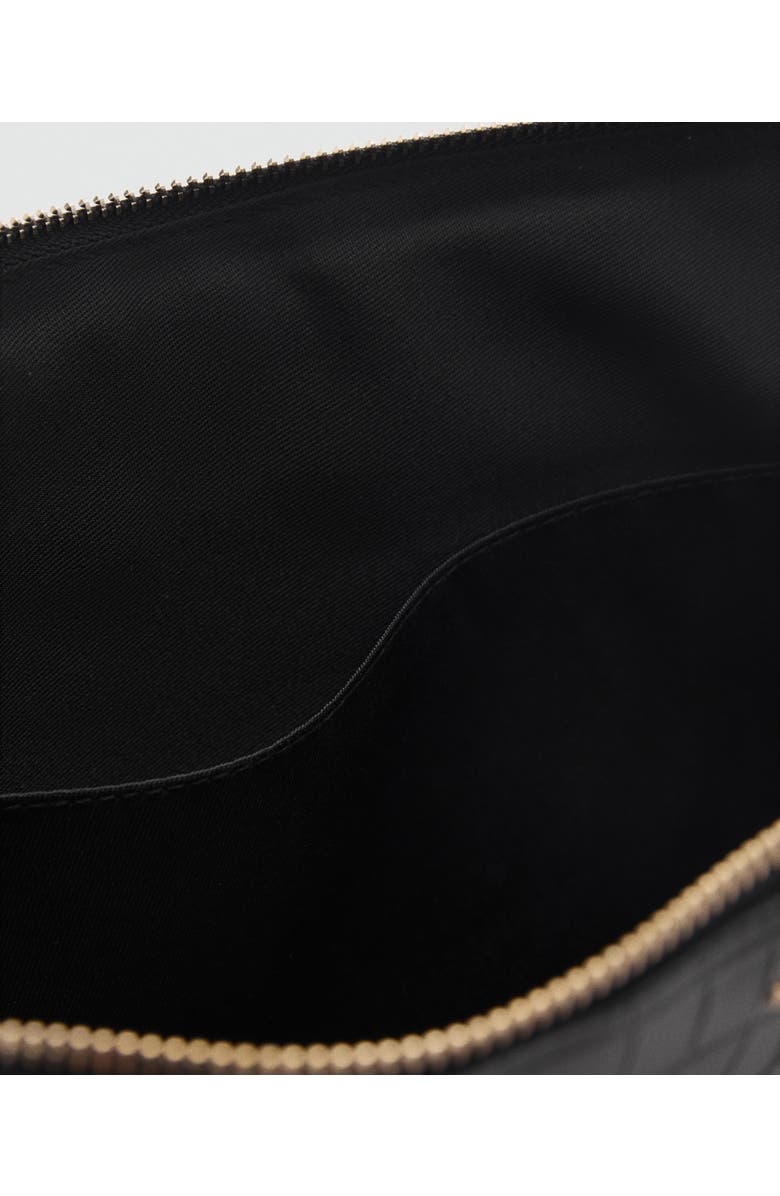 MANGO Croc Embossed Faux Leather Laptop Case, Main, color,