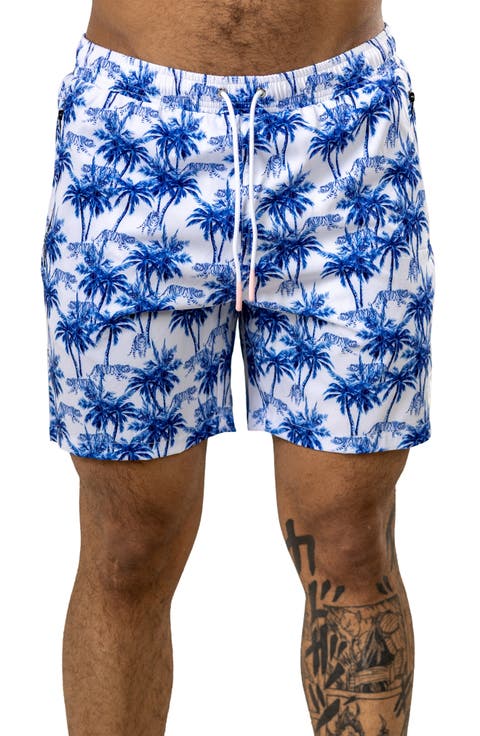 Swim Marthyr Print Swim Trunks