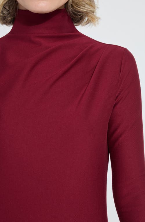 Lyssé Lysse Yaritza Asymmetric Long Sleeve Maxi Dress In Red