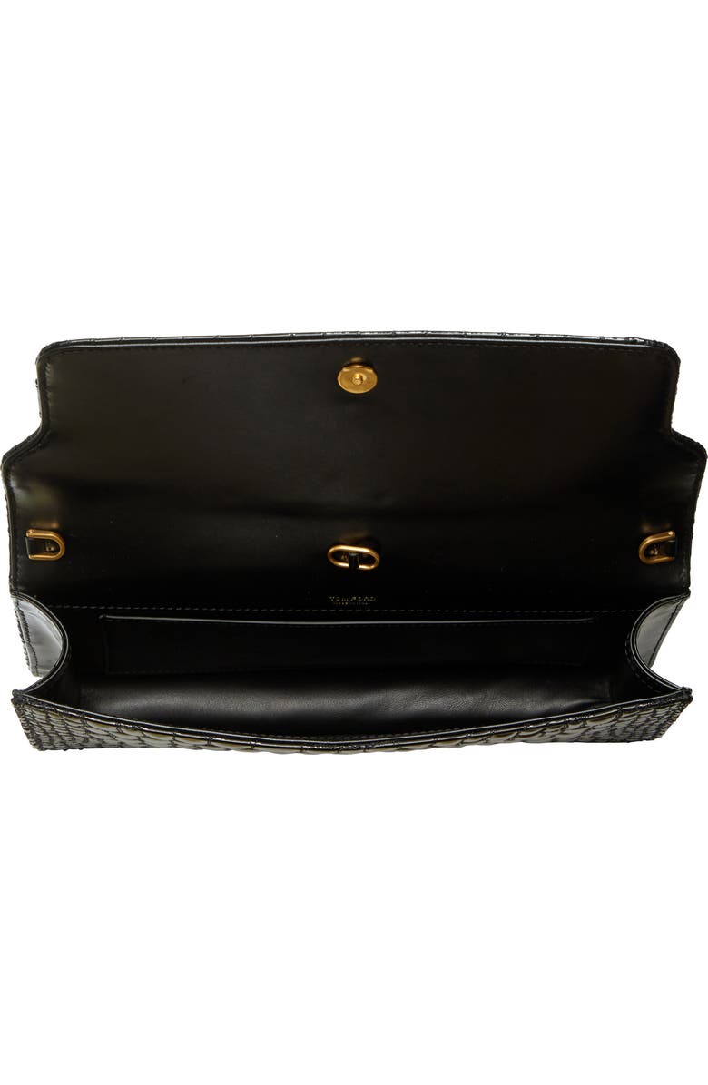 TOM FORD Small Croc Embossed Patent Leather Shoulder Bag, Alternate, color,