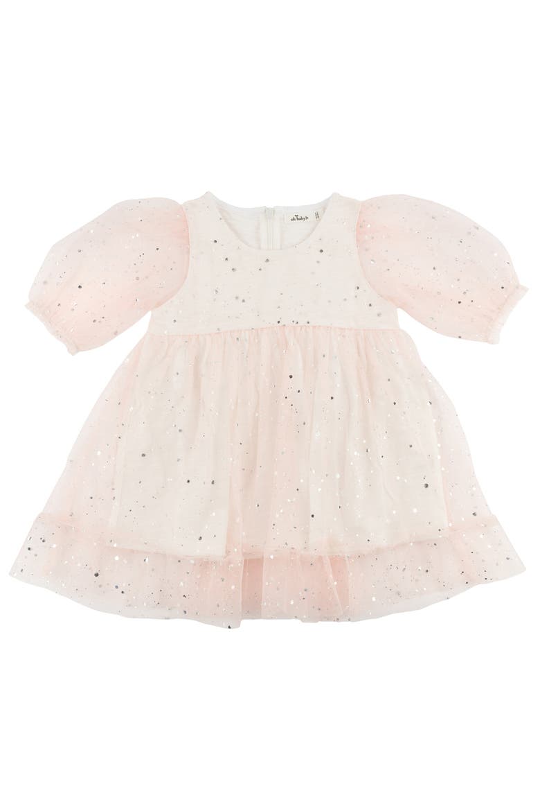 Josephine Silver-Fleck Dress, Main, color, Pale Pink