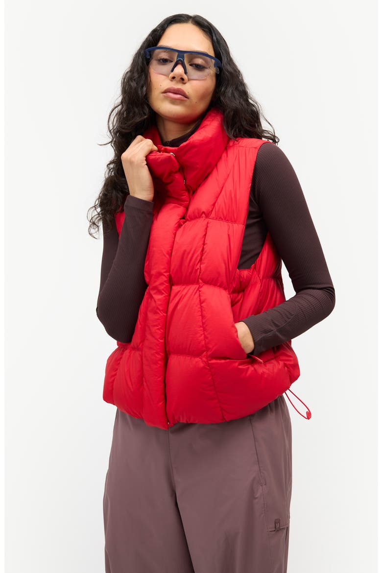 Louise Down Vest, Alternate, color, ROUGE