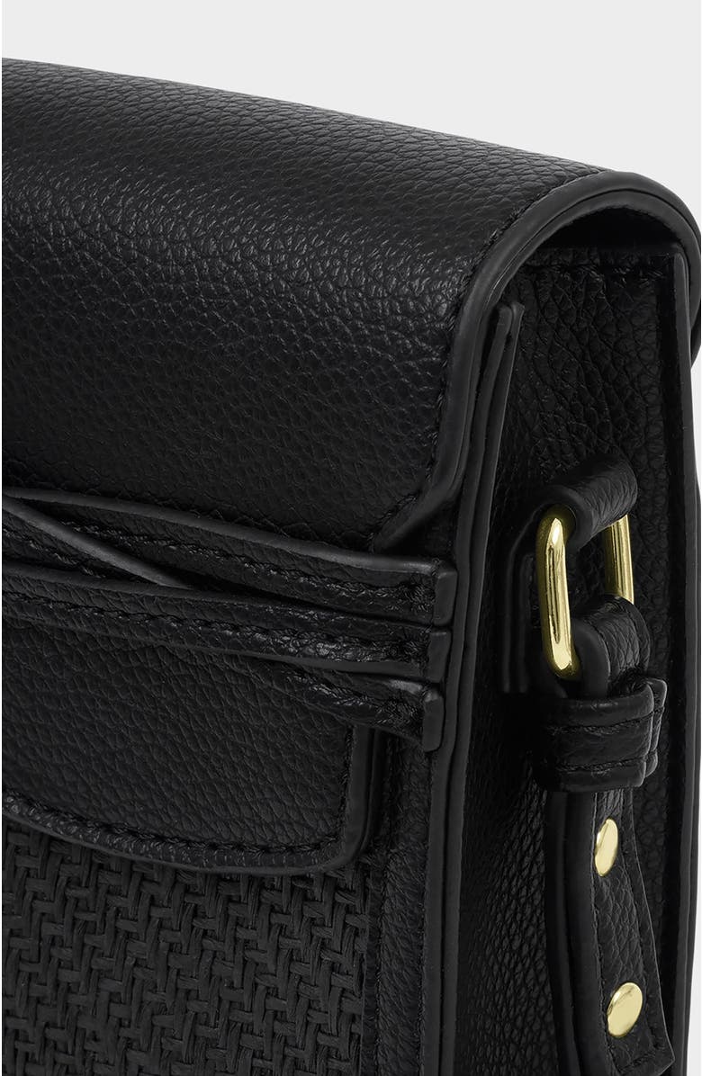Katie Loxton Porto Raffia Cell Bag, Alternate, color, Black