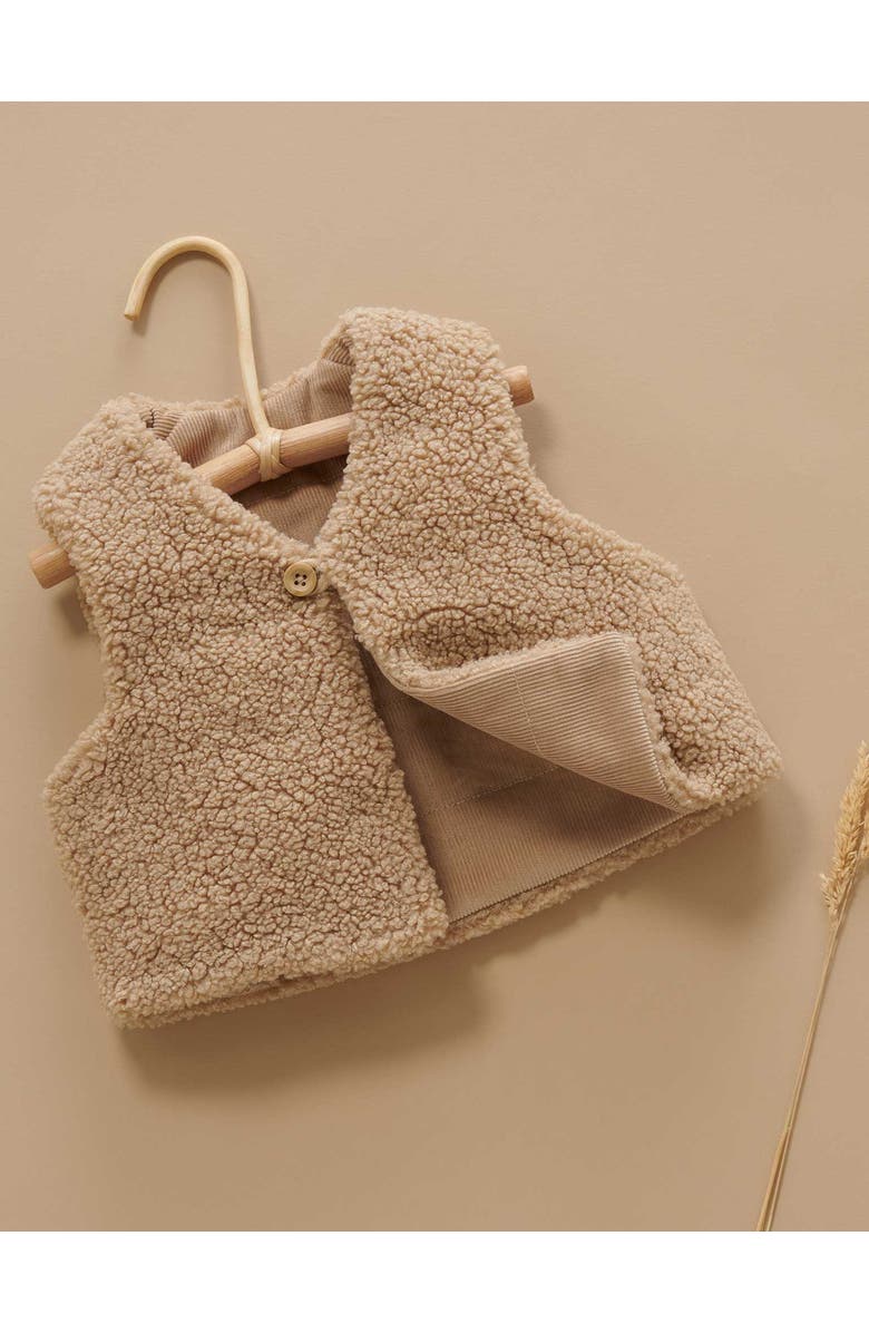 Purebaby Shearling Reversible Vest, Alternate, color, Mushroom