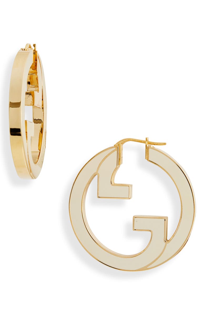 Gucci Blondie Hoop Earrings, Main, color, 