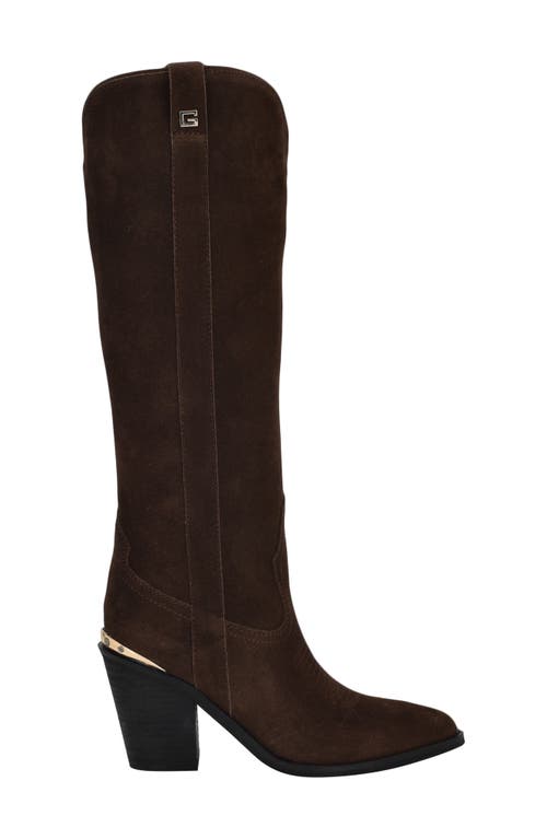 Guess Sashan Western Boot In Brown