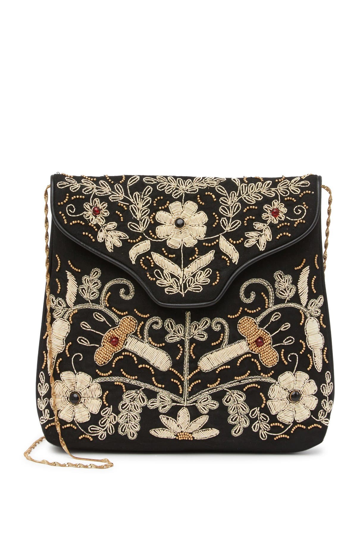 RICKI DESIGNS Fine Thread Embroidered Crossbody Bag, Main, color, 