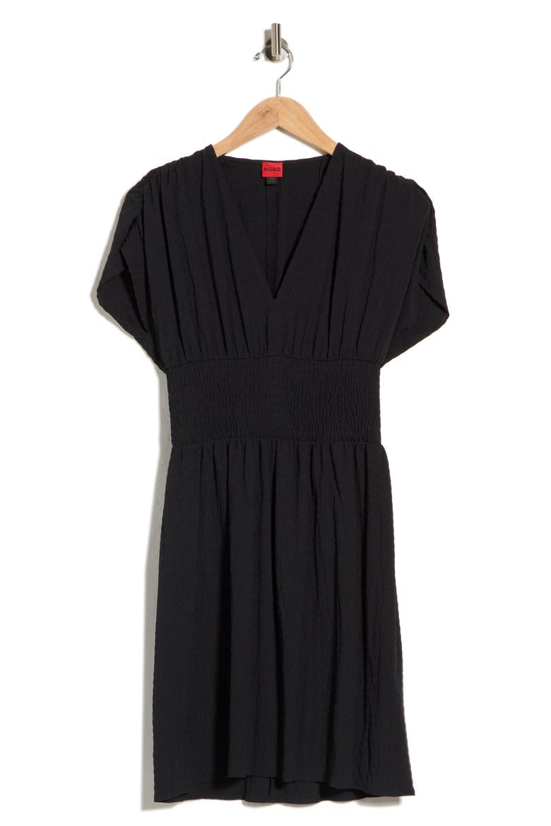 Kerstini Cap Sleeve Dress, Main, color, BLACK