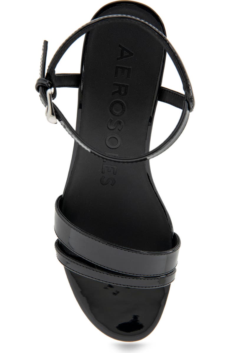 Aerosoles Witt Wedge Sandal, Alternate, color, Black Patent Faux Leather