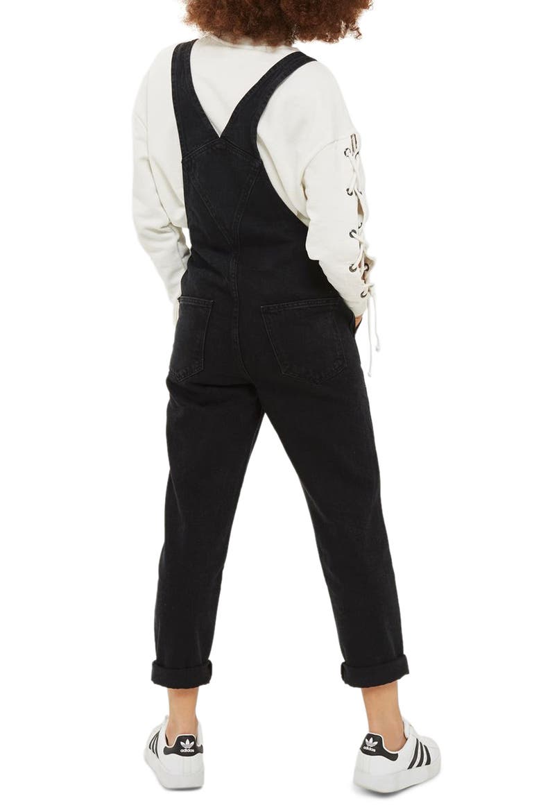Slim Leg Overalls, Alternate, color, WASHED BLACK