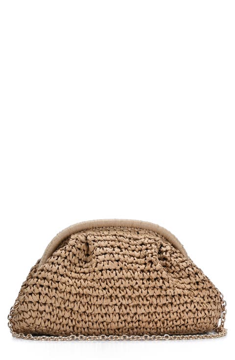 Woven Straw Clutch