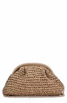 Woven Straw Clutch