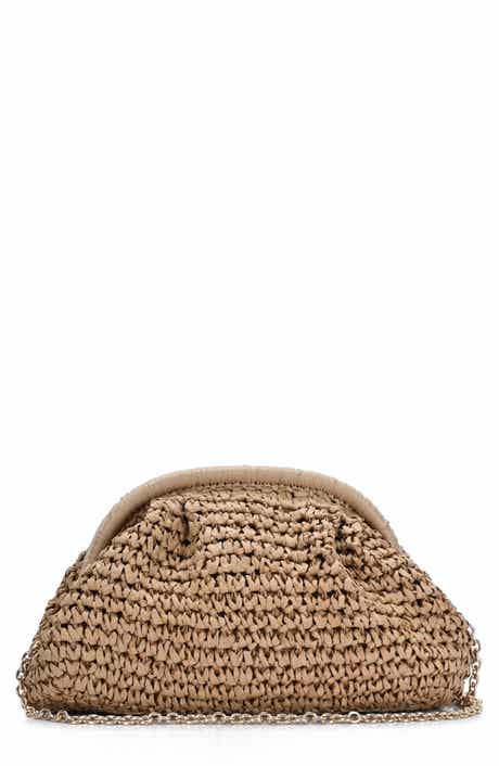 Woven Straw Clutch