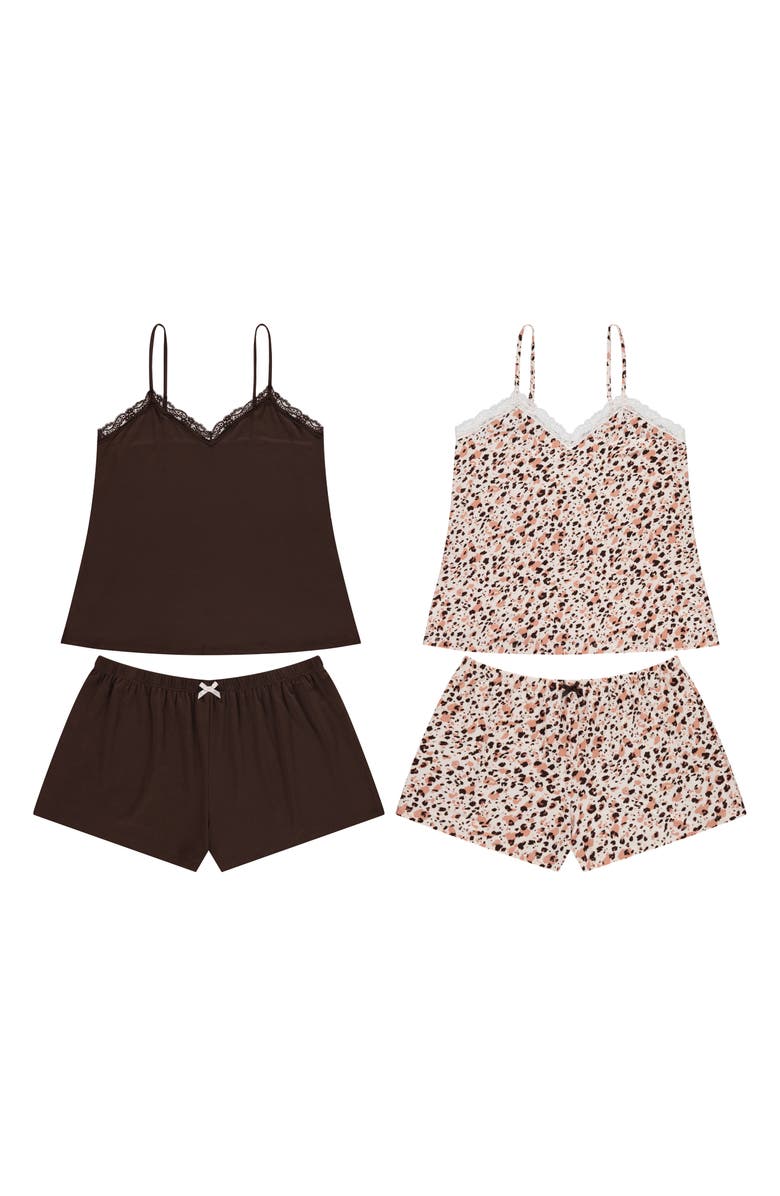 Flora By Flora Nikrooz Lotus 2-Pack Camisole & Shorts Pajama Sets, Main, color, 