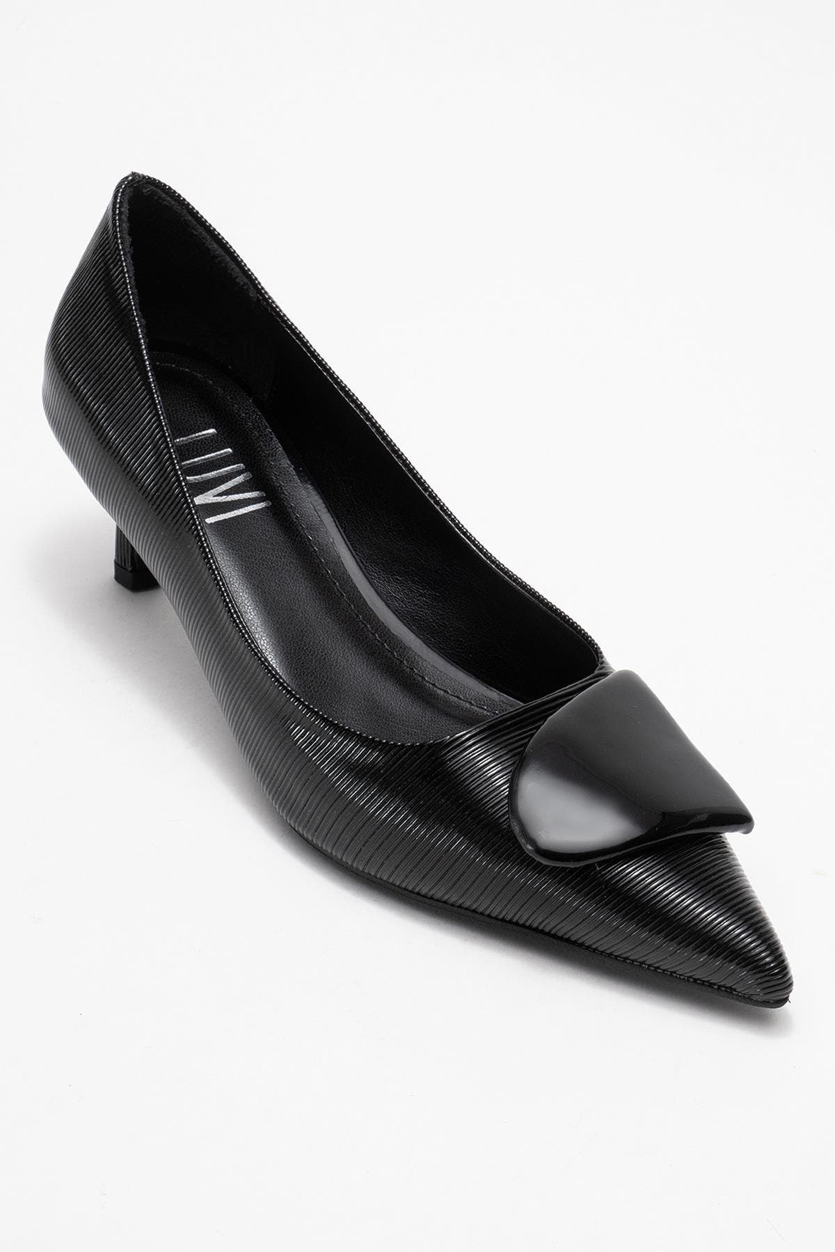 Briana Buckle Pointed Toe Pump, Alternate, color, Black