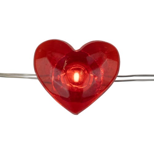 Northlight 20-count Red Valentine's Day Love And Heart Led Fairy Lights, 6.25ft, Copper Wire In Red