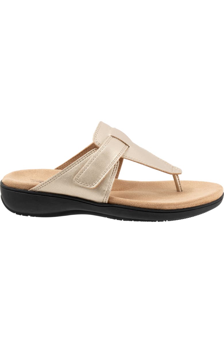 Trotters Robin Flip Flop, Alternate, color, Gold Metallic