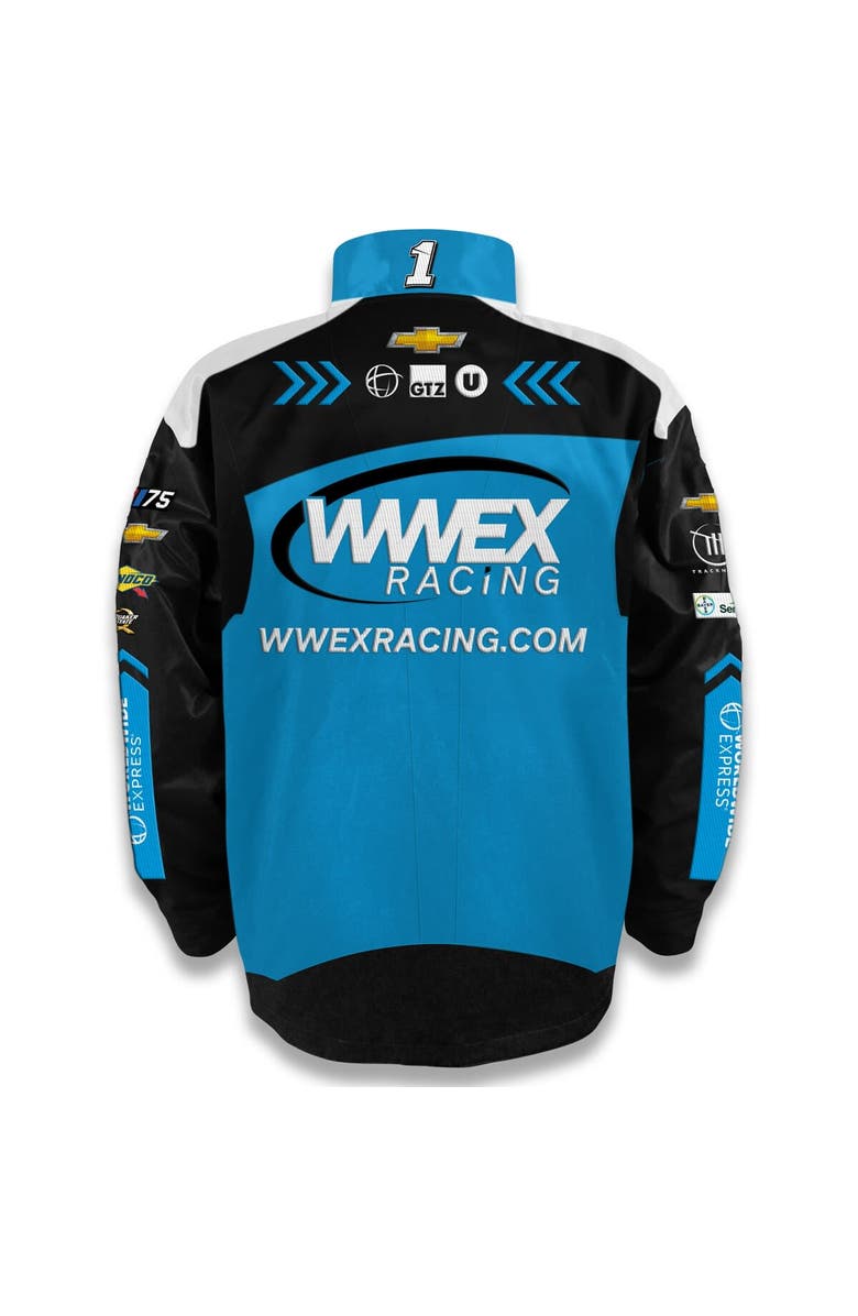 Trackhouse Racing Team Collection Men's Trackhouse Racing Team Collection Black Ross Chastain WWEX Nylon Uniform Full-Snap Jacket, Alternate, color, Black