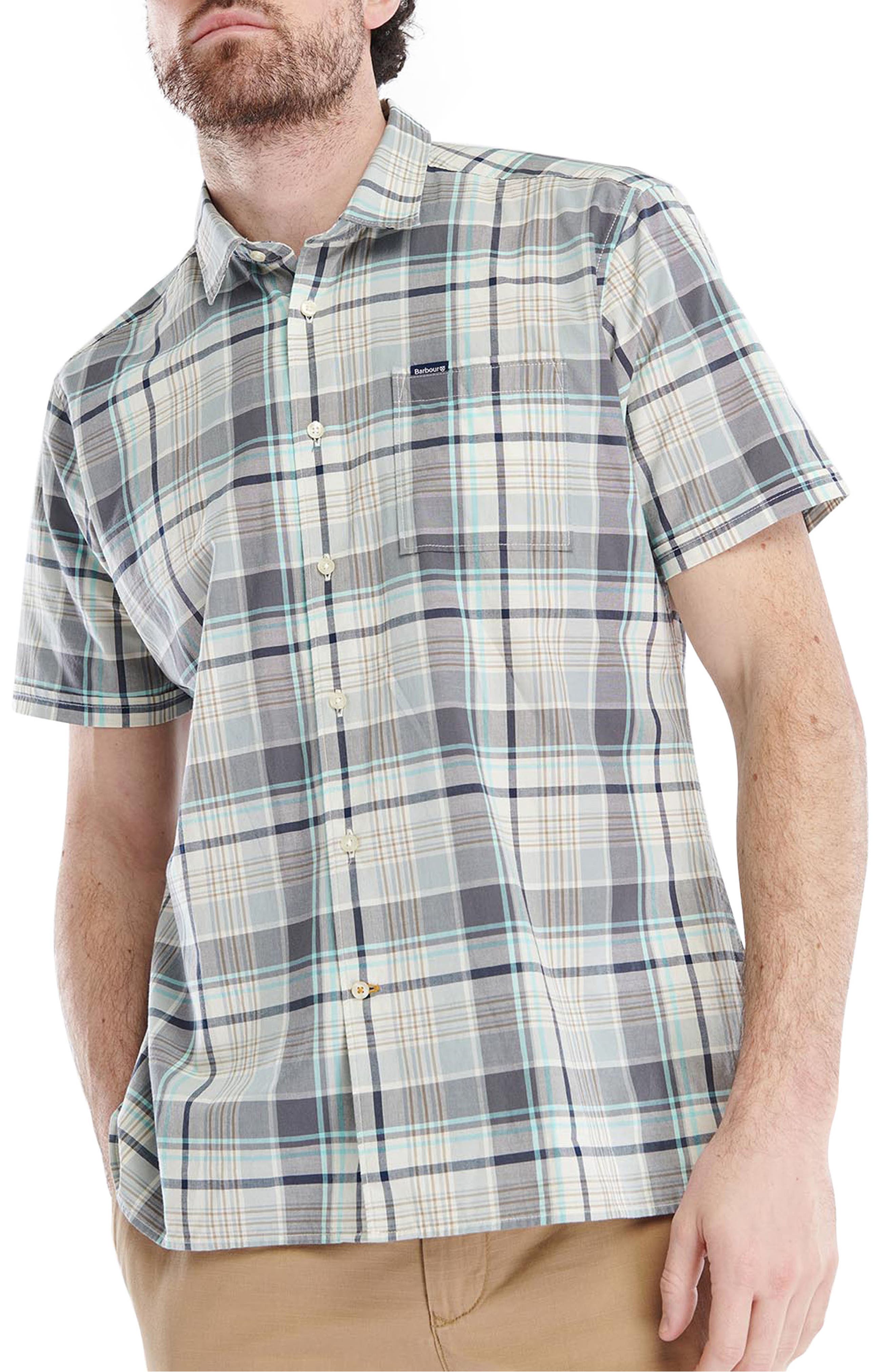 Barbour Embleton Plaid Short Sleeve Cotton Button-Up Shirt