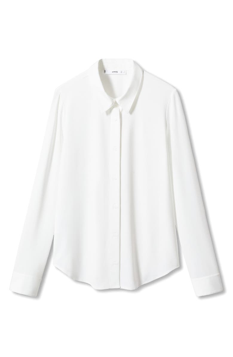 MANGO Stretch Woven Button-Up Shirt, Alternate, color, 