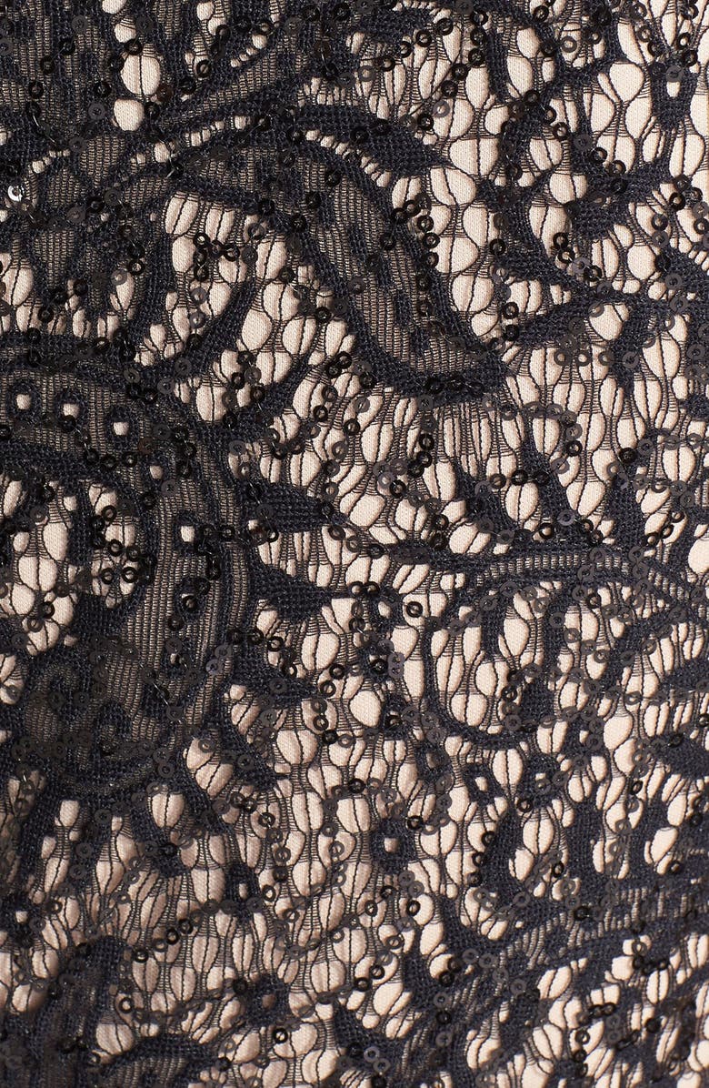 Xscape Evenings Xscape Embellished Lace Detail Jersey Sheath Dress, Alternate, color,